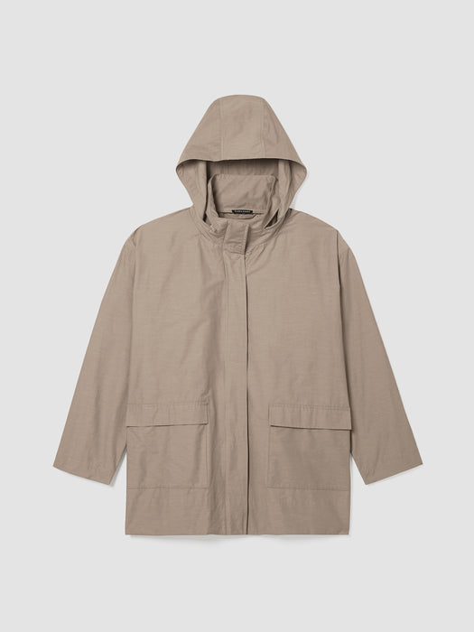 Light Cotton Nylon Stand Collar Jacket