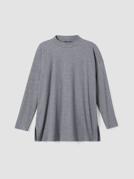 Cozy Stretch Rib Crew Neck Top
