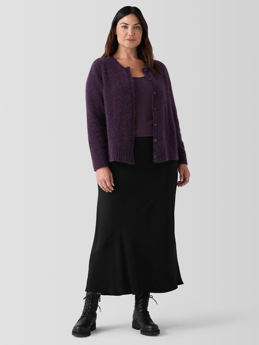 Silk Double Crepe Bias Skirt