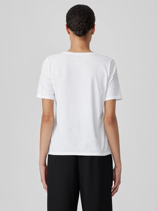 Organic Pima Cotton Jersey&nbsp;Round Neck Tee