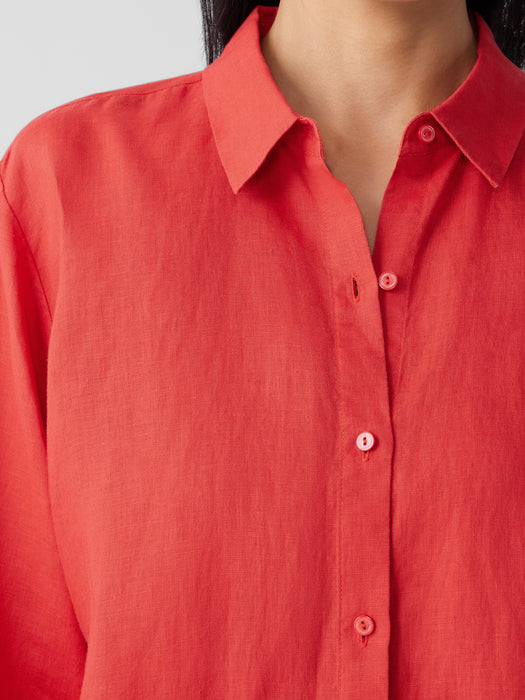 Organic Handkerchief Linen Classic Collar Shirt