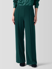 Washable Flex Ponte Pintuck&nbsp;Wide Pant