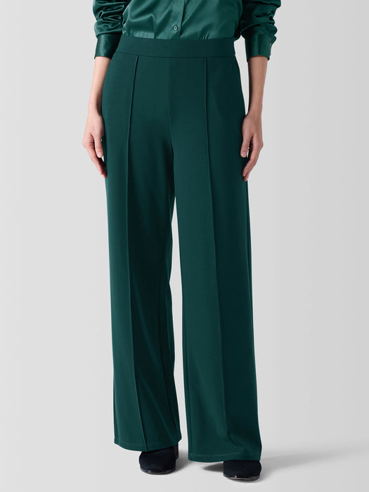 Washable Flex Ponte Pintuck&nbsp;Wide Pant