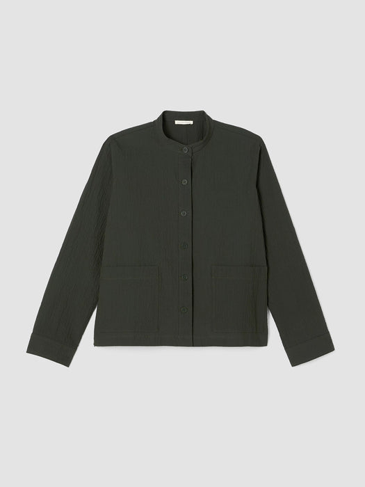 Organic Cotton Pucker Shirt Jacket
