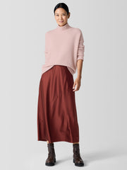 Stretch Silk Charmeuse Bias Skirt