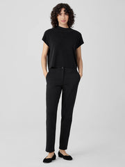 Cotton Blend Ponte Slim Pant
